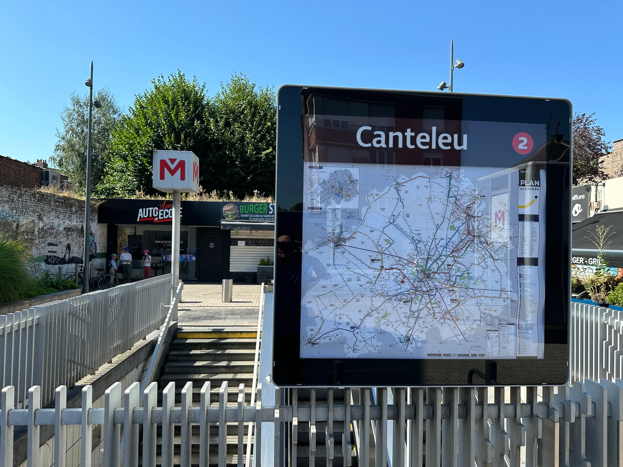 Station de métro Canteleu à Lambersart pour rejoindre Lille et la métropole
